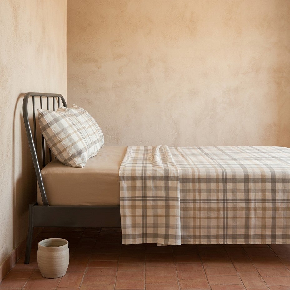 Juego de sábanas 100% algodón cuadro vichy cama 90 cm - 3