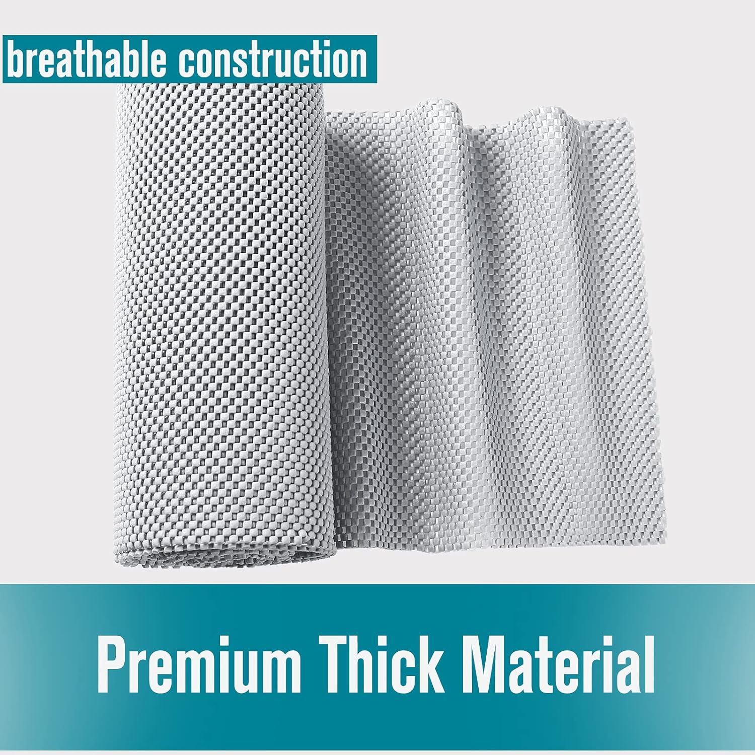 Alfombra antideslizante multiusos - Alfombra antideslizante de PVC - Base antideslizante para alfombra - Gris - 30 x 150 cm - 7