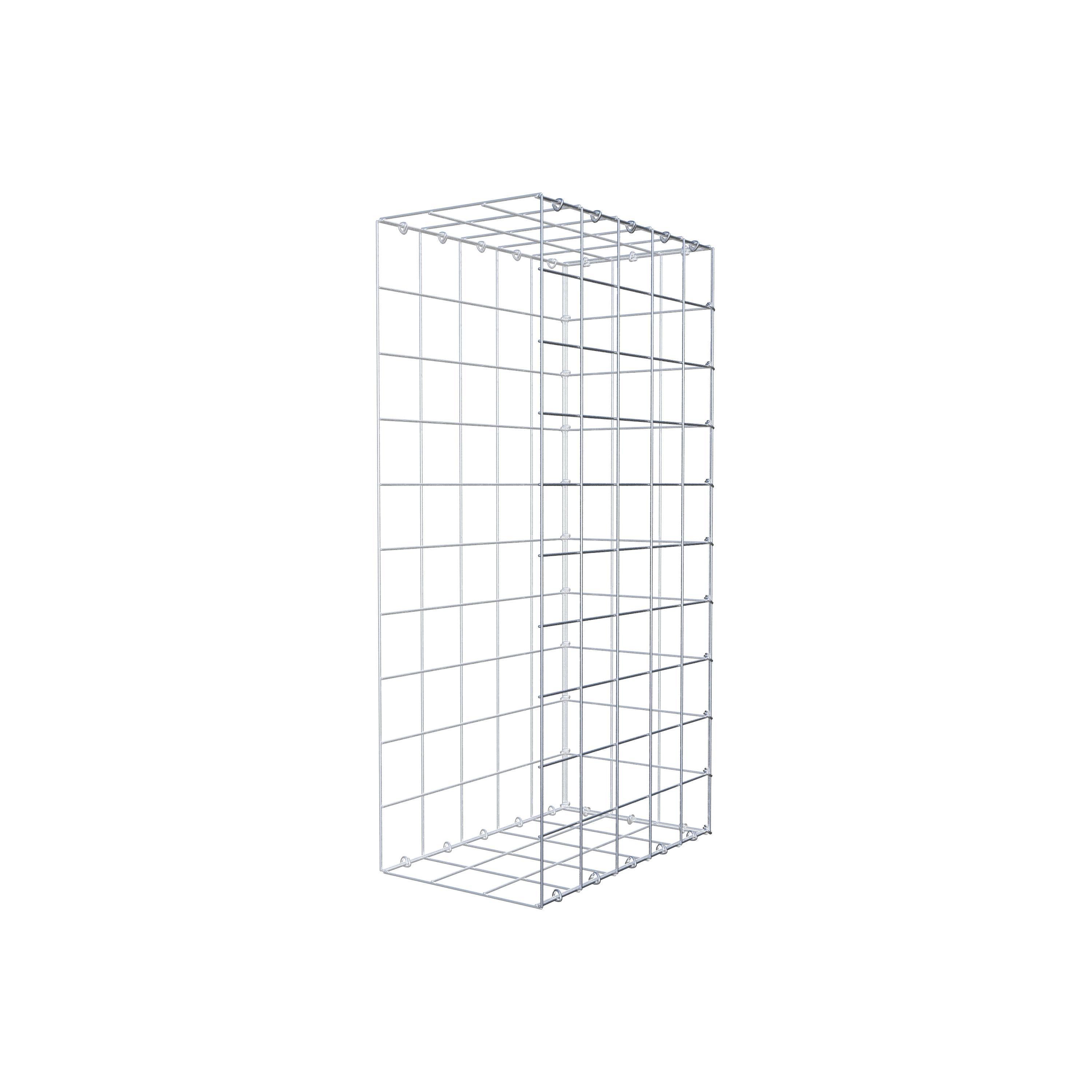 Gavión para alargar en acero galvanizado 100x50x30cm (LxAxP), malla 10 x 10cm, Anillo en C, sin rejilla frontal - 2