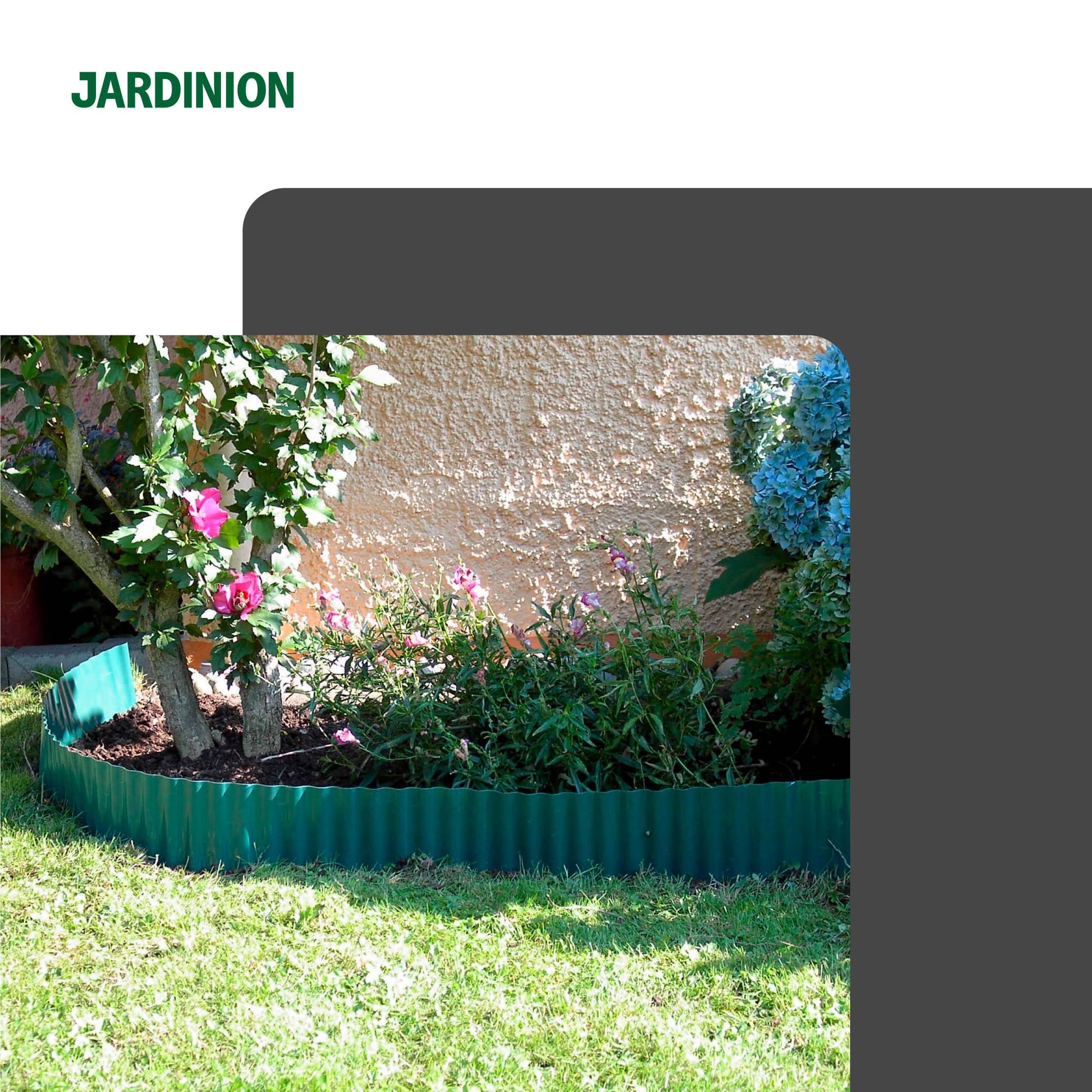 Bordure de pelouse 9 m noire 10 cm, barrière anti-racines polyvalente pour gazon, massifs et protection des plantes Jardinion - 6