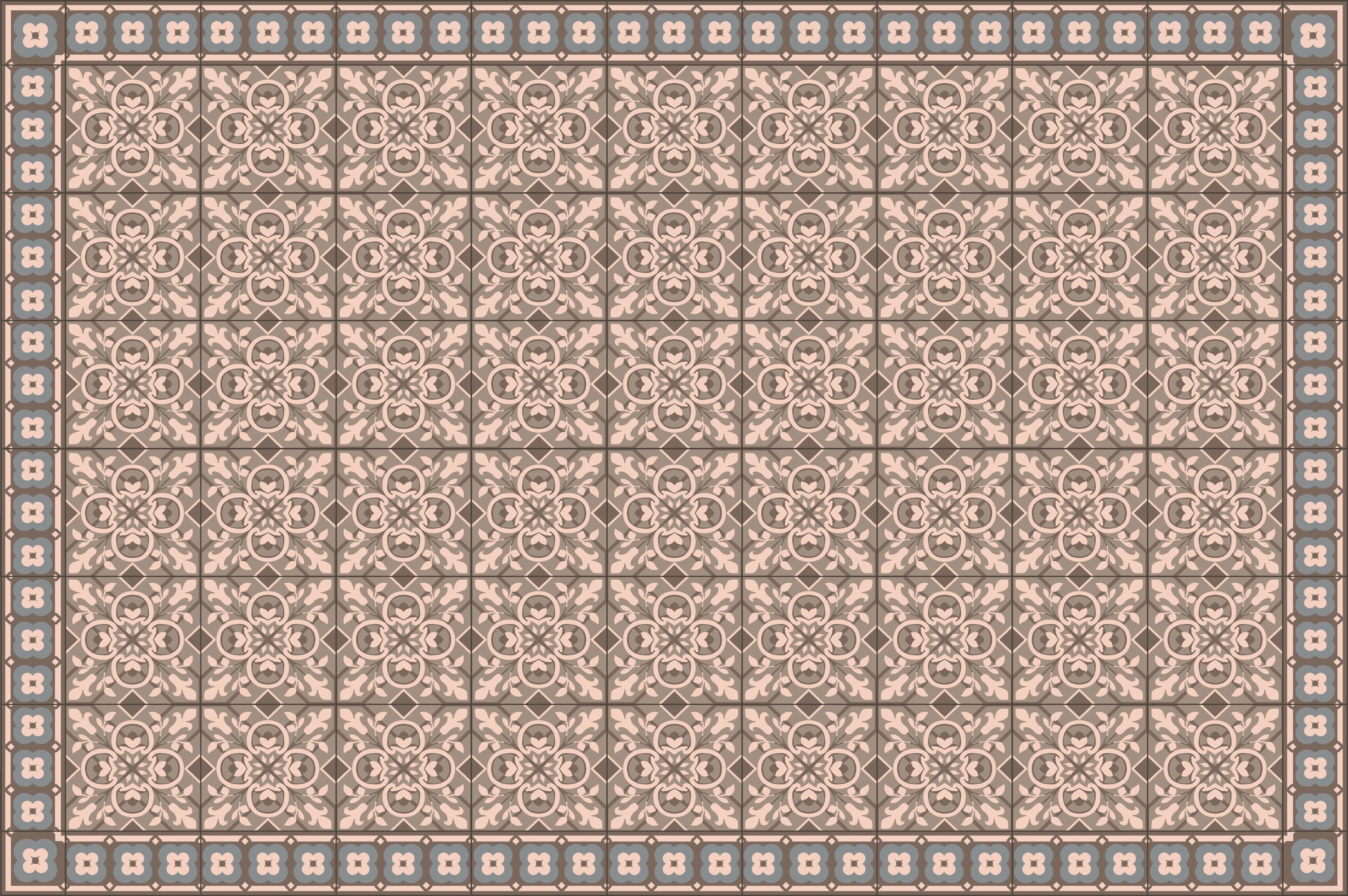 Dywan winylowy Melides 133x200 cm - PVC antypoślizgowy, gładki nadruk, winylowy dywan do kuchni lub salonu, zmywalny