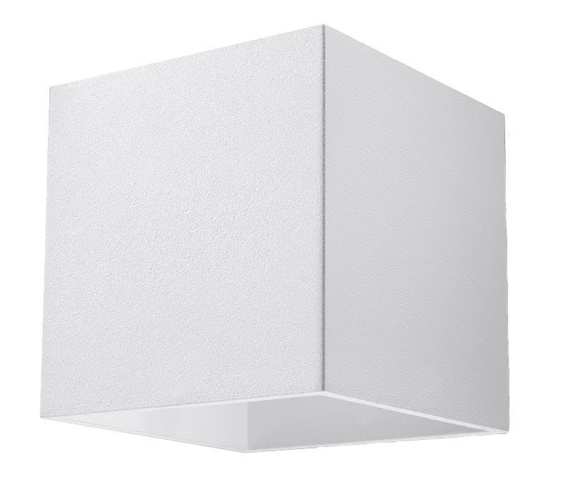 Kinkiet ścienny Quad biały 1xG9x40W wym: 10 x 12 x 12 cm aluminium IP20 Sollux Lighting