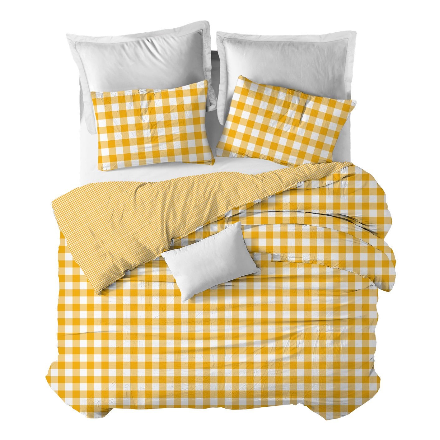 Funda nórdica Vichy Amarillo - Cama105 (180X270) - 2