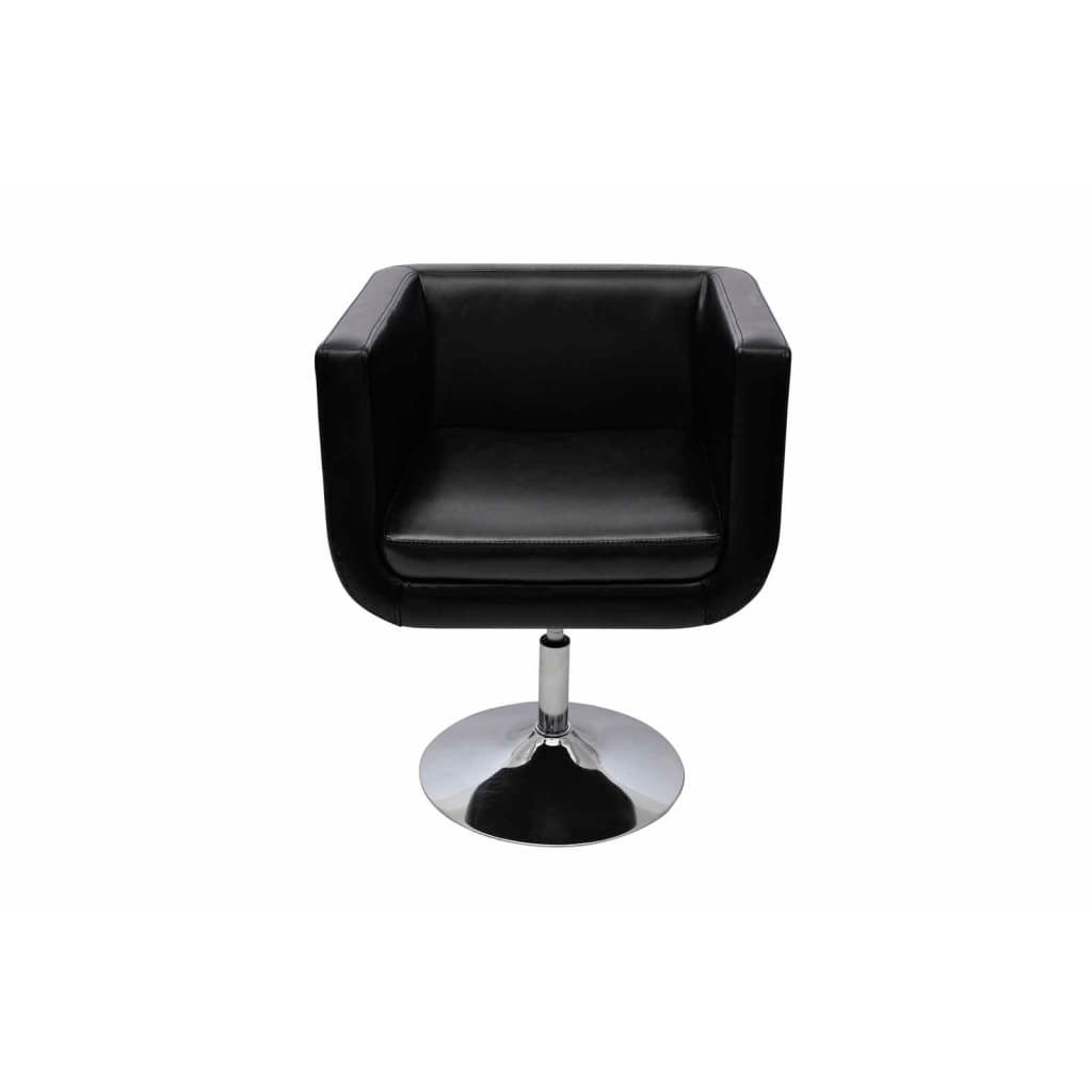 Pack 2 uds taburete de bar | sillas de cocina | taburete de cocina cuero artificial negro cfw55658