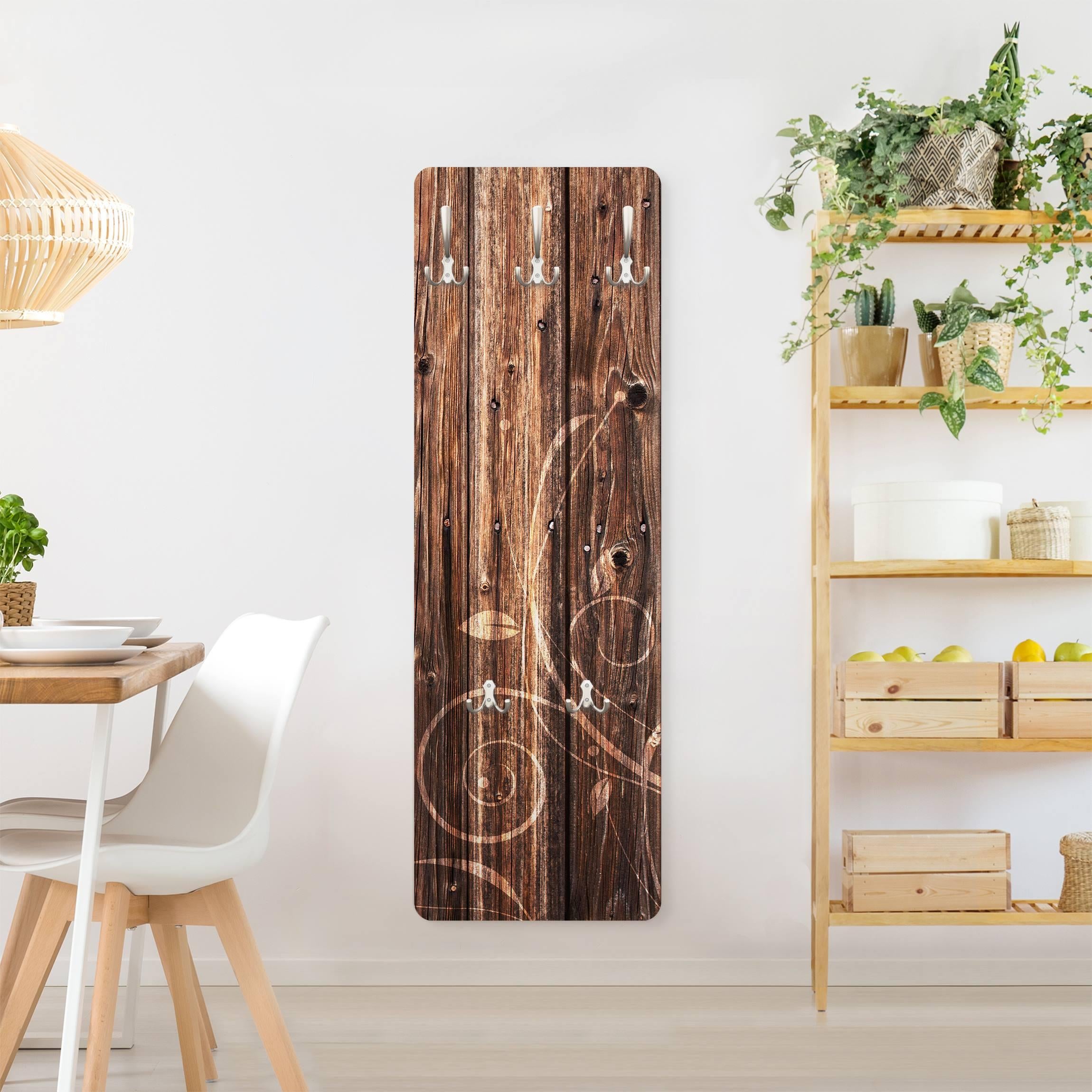 Mai & Mai Appendiabiti A Muro In Legno 30 Cm – Gancio Pieghevole Con Chiusura Magnetica, Salvaspazio, Per Ingresso E Camera