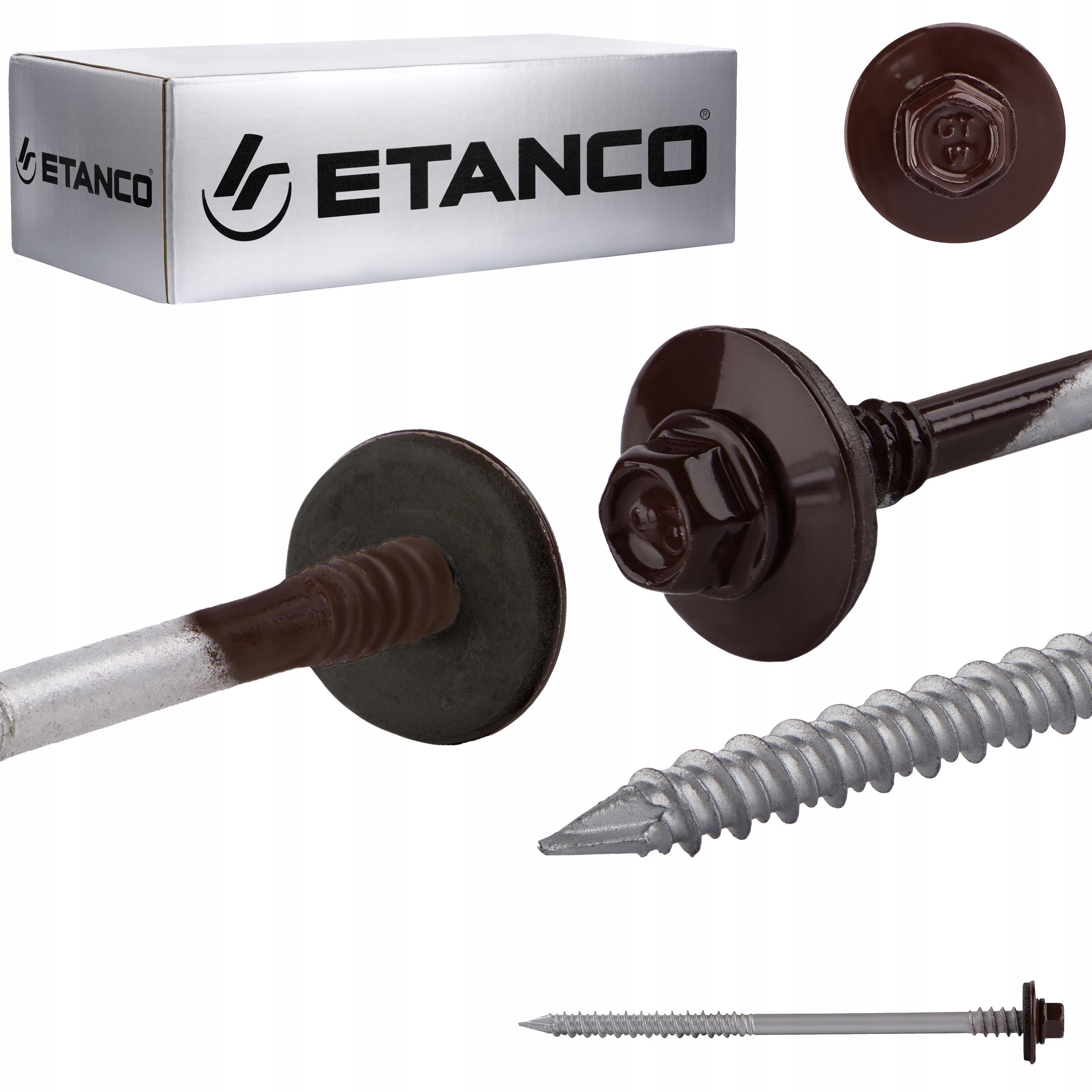 Wkręty do płyt warstwowych Etanco GTRW SP 6,4/7x210 mm RAL 8017 100szt