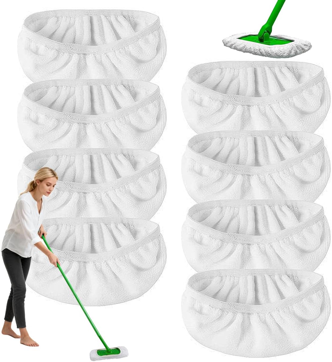 Wielokrotnego użytku chusteczek do mopów Swiffer, 25,4 x 11,5 cm, zmywalne ściereczki z mikrofibry do mopa