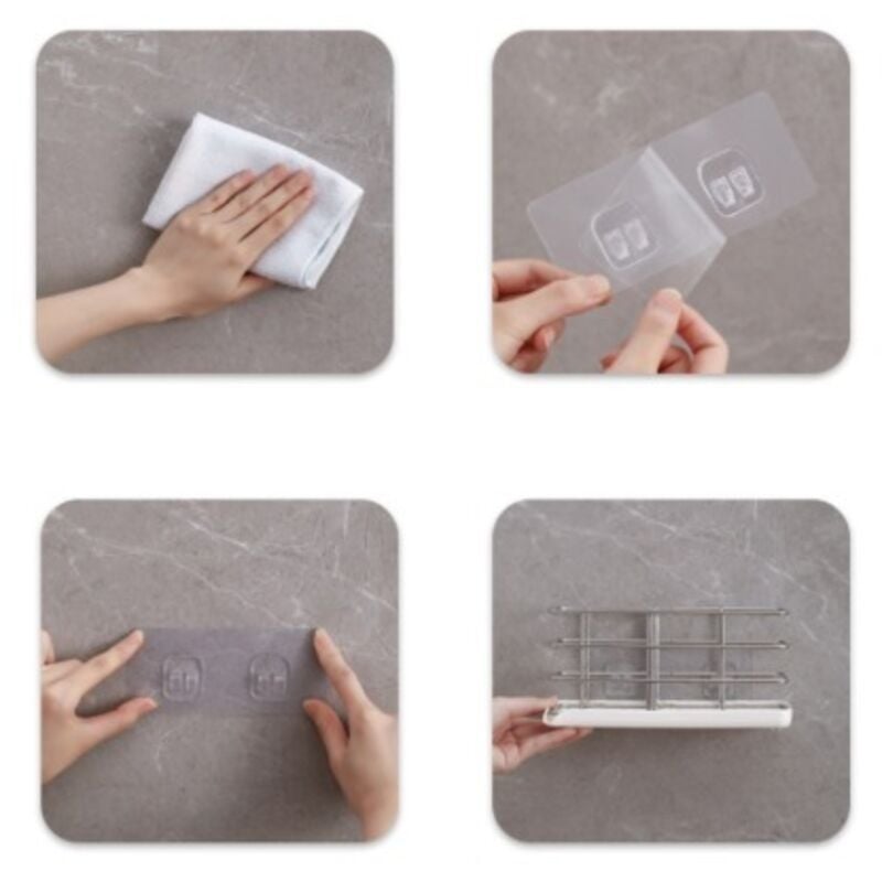 Uchwyt na gąbkę ze stali nierdzewnej – wielofunkcyjny organizer do zlewu kuchennego – ociekacz do naczyń, mydelniczka, regulowany talerz wiszący - 3