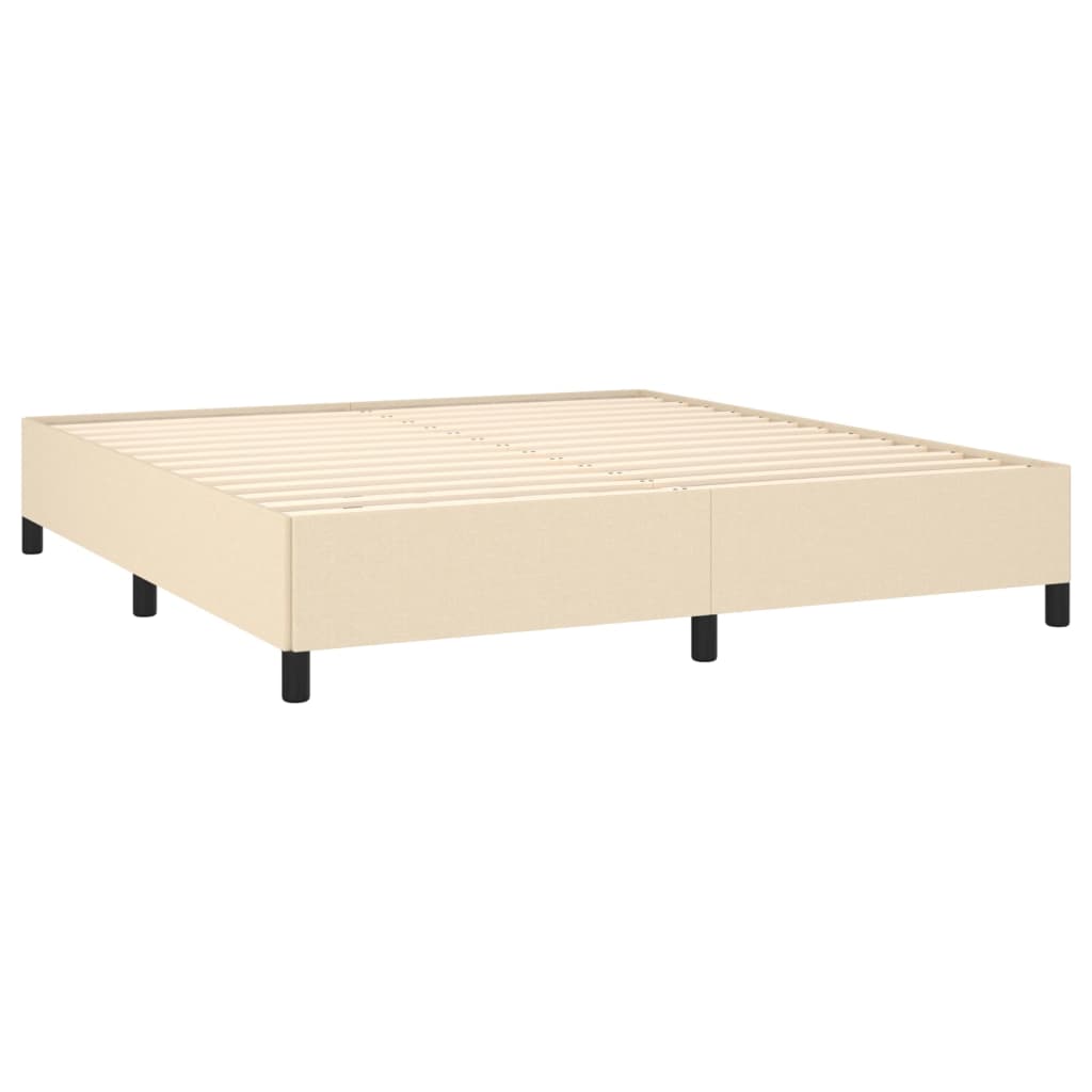 Cadre de lit sans matelas crème 180 x 200 cm en tissu - 4