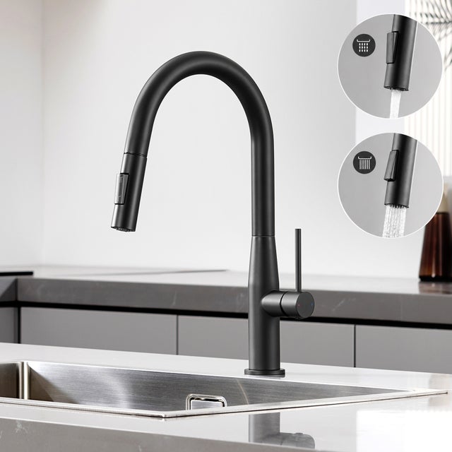 Rubinetto da cucina, Miscelatore da cucina con doccetta estraibile,Rubinetti da cucina 2 getti,Rotativo a 360°,2 modalità di spruzzatura