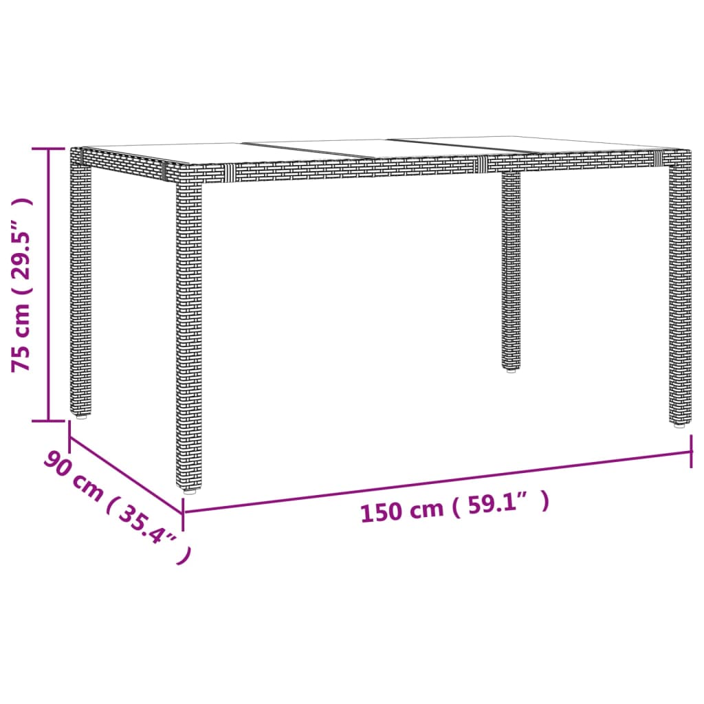 Maison Exclusive - Ensemble à manger de jardin et coussins 7 pcs beige poly rotin - 6