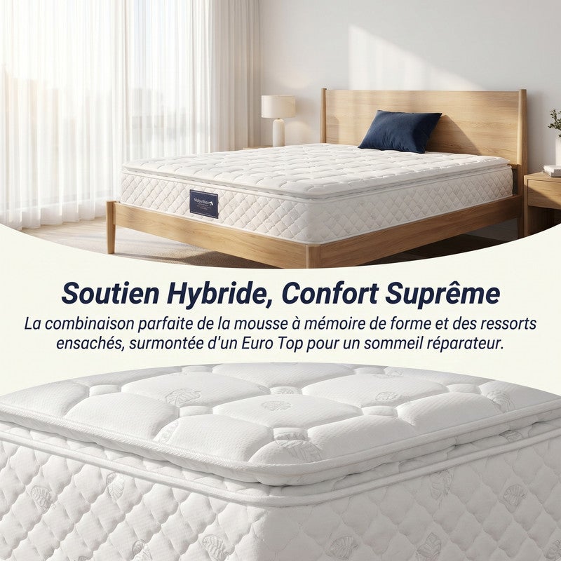 Matelas 140x200 cm, Matelas fermeté H3, 25 cm, Mousse à mémoire de forme et ressorts ensachés, respirant, doux pour la peau et ultra durable - 5