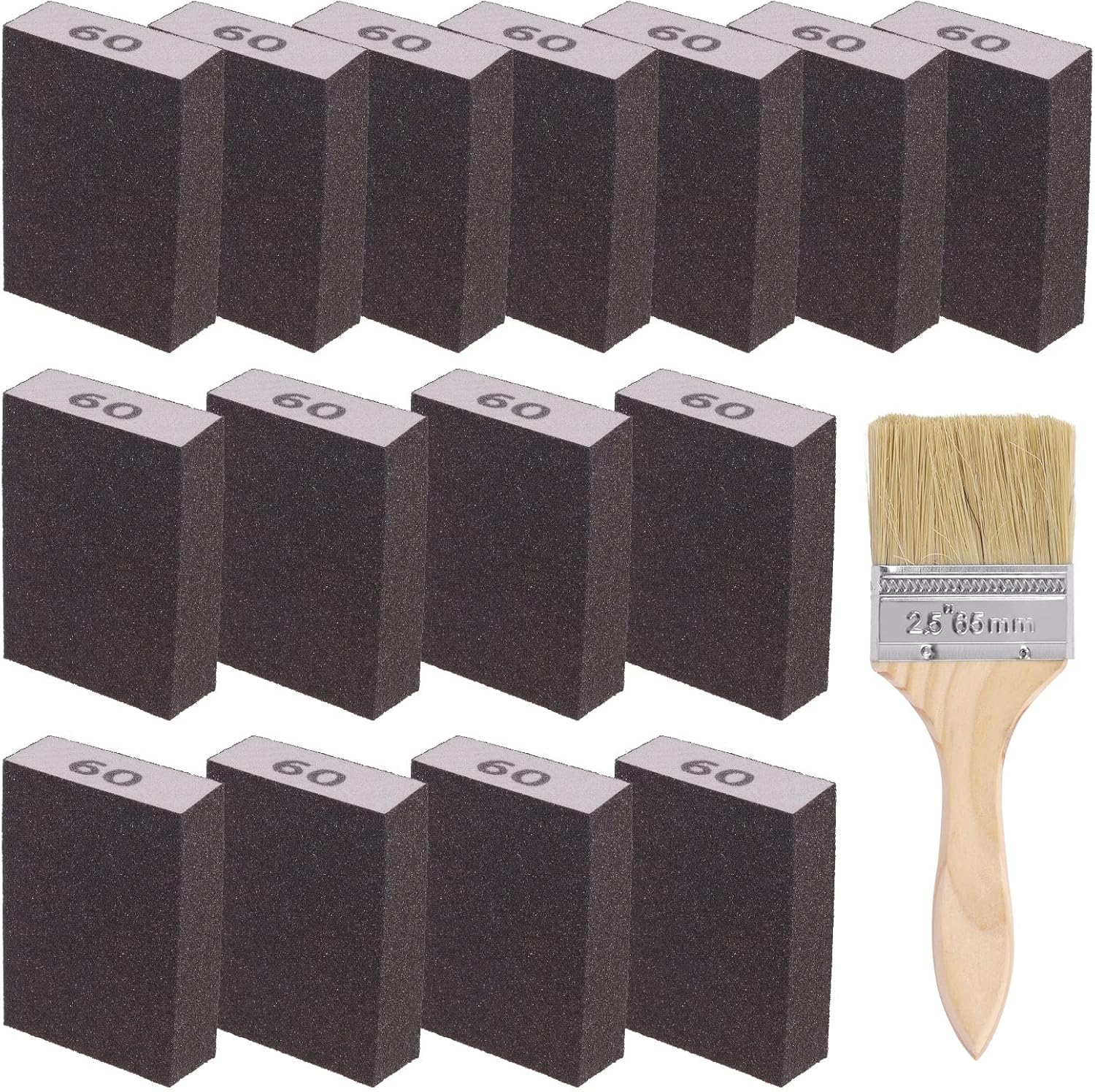 STEBRUAM Lot De 6 éponges Abrasives, 80/120/180/220/320/400, 6 Spécifications Différentes