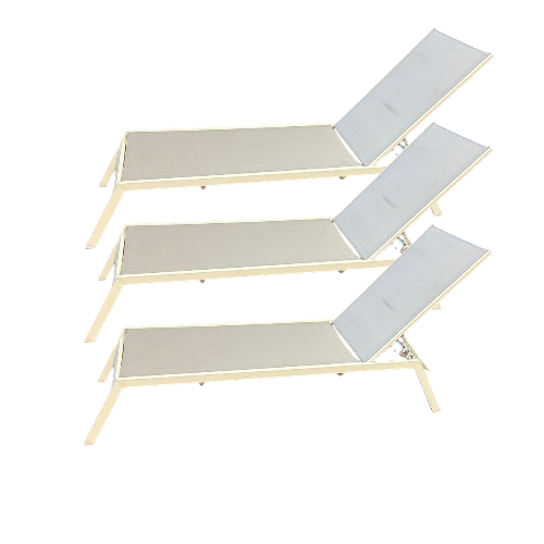 TUMBONA DE TERRAZA / HAMACA DE JARDIN METAL BLANCO / TEXTILIN GRIS 190 X 63 - 6