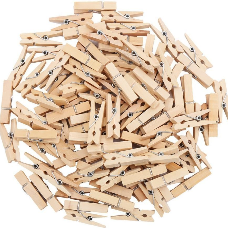 Mini Pinces à Linge En Bois Dorées 25mm - Marque-place Ou étiquettes - Neuf - Lot De 10/20/40/60/80/160/400 - Fabriqué En Chine