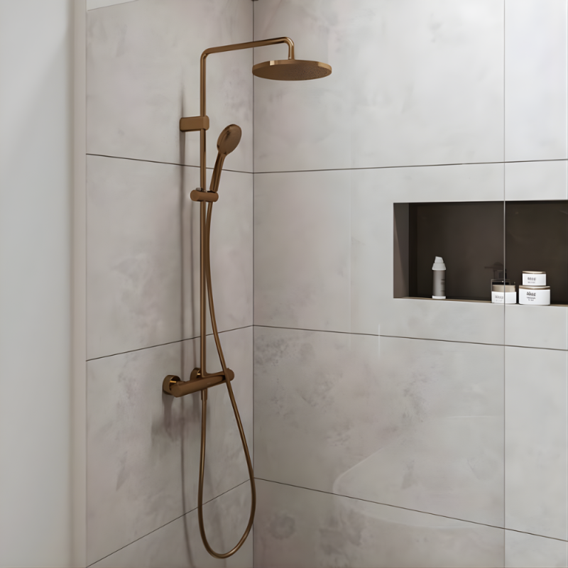 Colonne de douche thermostatique DURAVIT MinusFlow Bronze brossé - 2