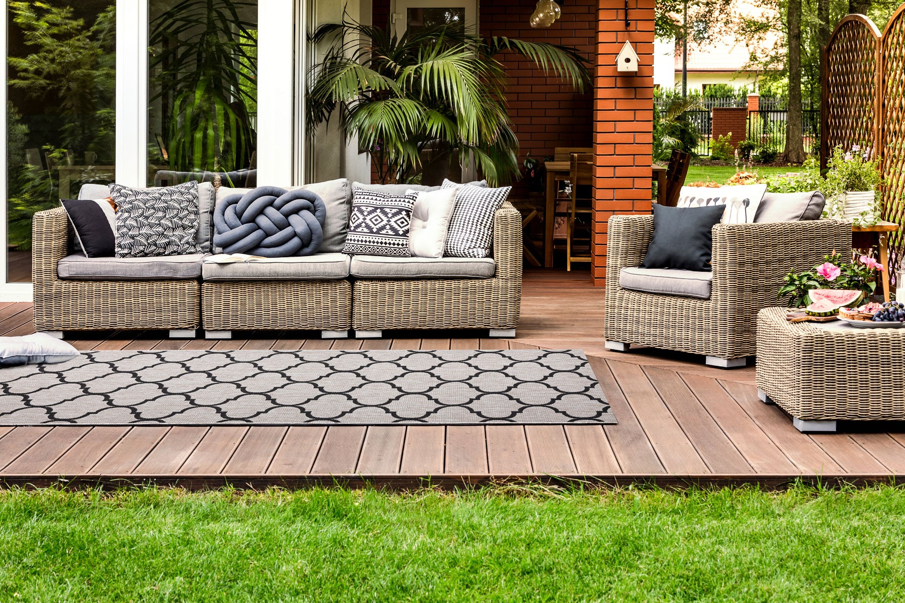 PASSATOIA SIZAL FLOORLUX disegno 20608 Traliccio marocchino argento / nero 70 cm 70x400 cm - 3