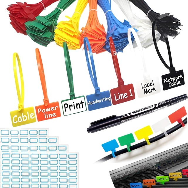 Lot De 160 étiquettes Pour Câbles électriques - Couleurs Assorties - 4 Et 6 Pouces