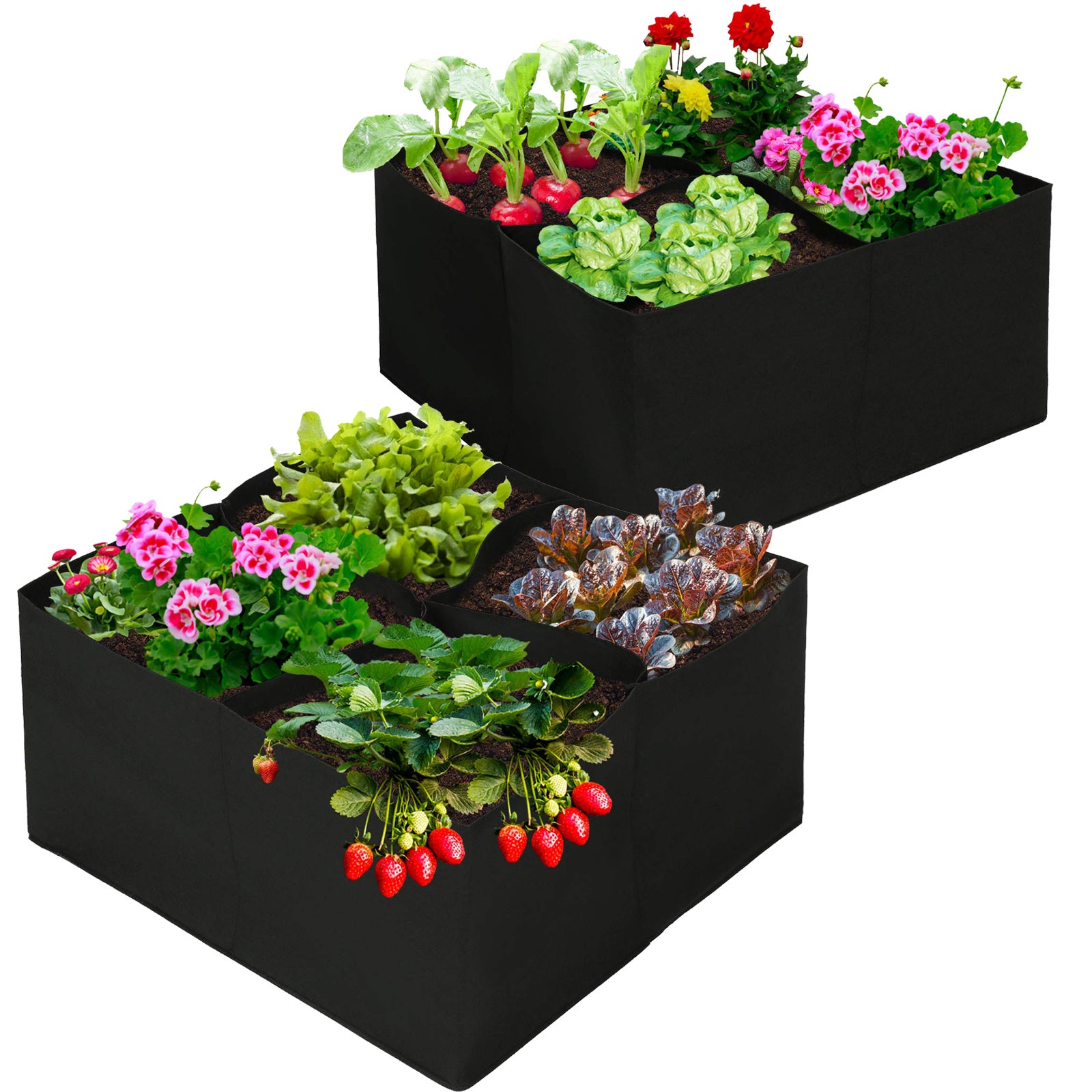 Podniesione podłoże ogrodowe z tkaniny części ogrodowe worki na rośliny do uprawy ziół, kwiatów i warzyw siatki