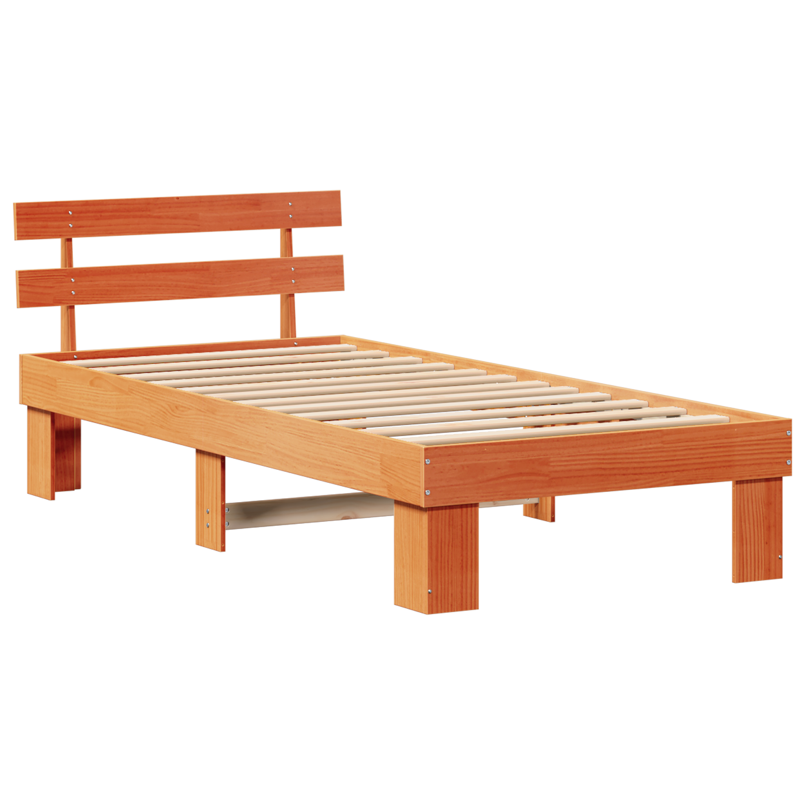 Ramka łóżka Woskowy Brąz 90 x 190 cm Lite drewno sosnowe vidaXL