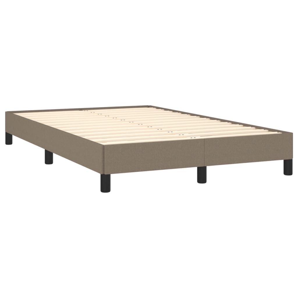Cadre de lit sans matelas taupe 120 x 200 cm en tissu - 4