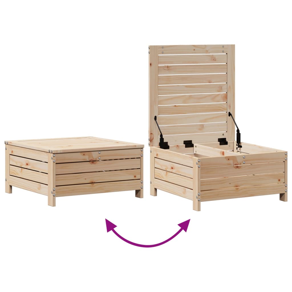 Salon bas de jardin en bois Marron 3 personnes - 6