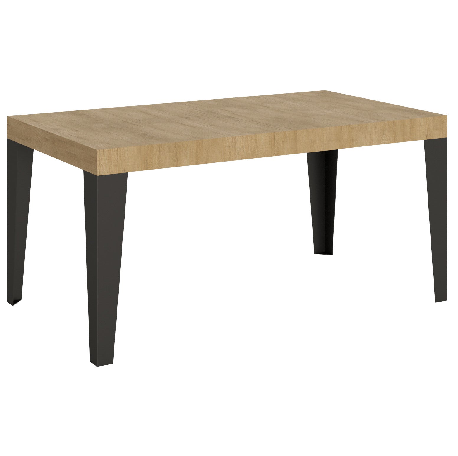 Stół rozkładany 90x160/420 cm Flame Oak Nature rama Antracyt