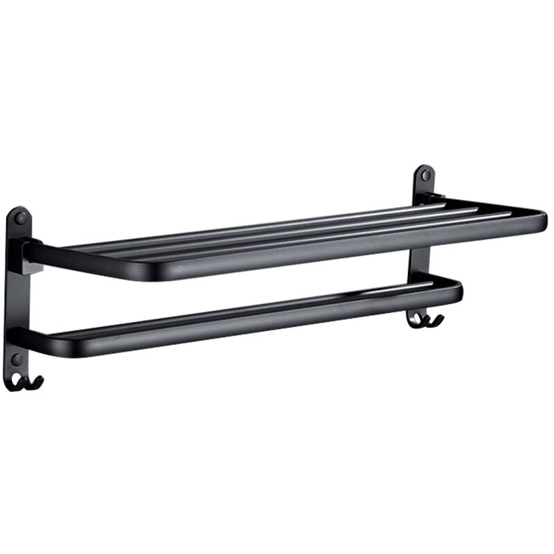 Acier Blanc Salle Bain Porte-Serviettes Mural VidaXL - Acier - Blanc - 45x10x115 Cm - Pour Salle De Bain Porte-serviettes Blanc