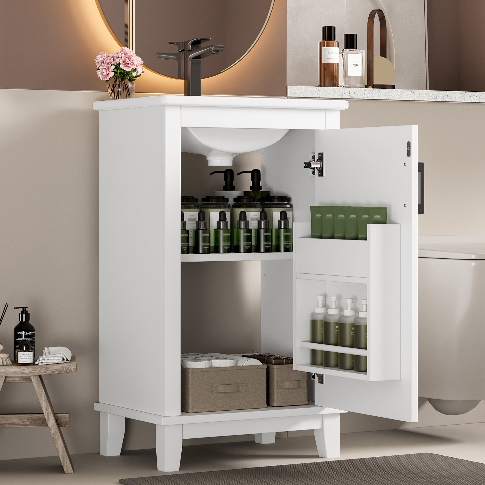 Meuble Vasque Salle De Bain Vicco Otis – Blanc – Midi – Neuf En Boîte