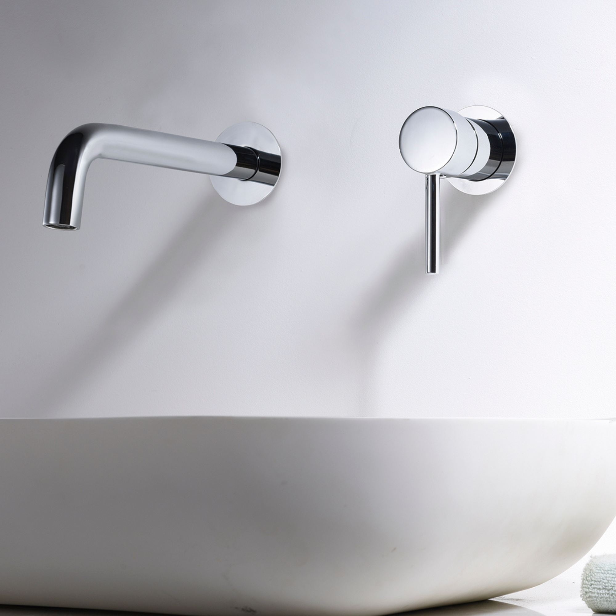 Imex - grifo lavabo empotrado | grifo empotrado baño con agua fría y caliente | grifo baño mezclador agua fria y caliente | serie etna | color cromado