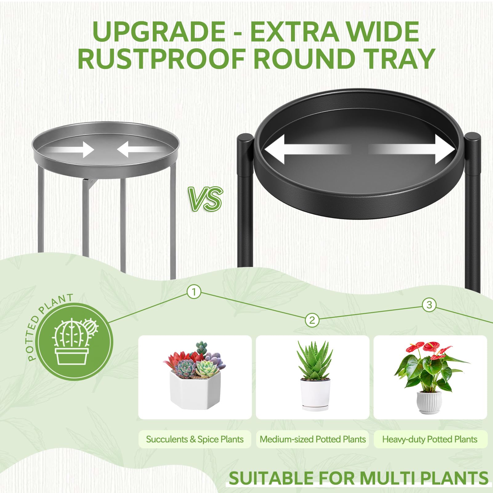 Étagère Métallique 5 Niveaux Design Moderne pour Plantes - Pliable, Résistante & Style Industriel - Idéale Salon, Balcon ou Jardin - Noir - 7