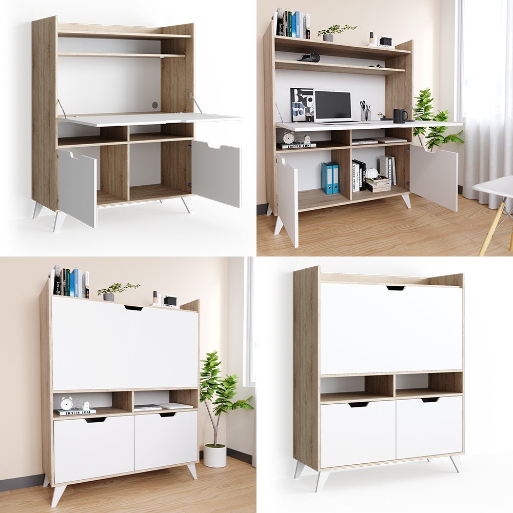 Vicco Secrétaire bureau Berdi, Sonoma, 110x45cm - 8