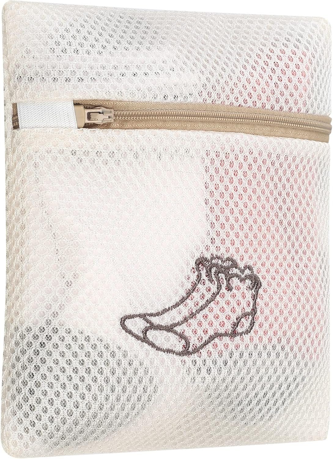 4-Pack Mesh Laundry Bags For Bras And Delicates - Zippered Travel Wash Bags Gray