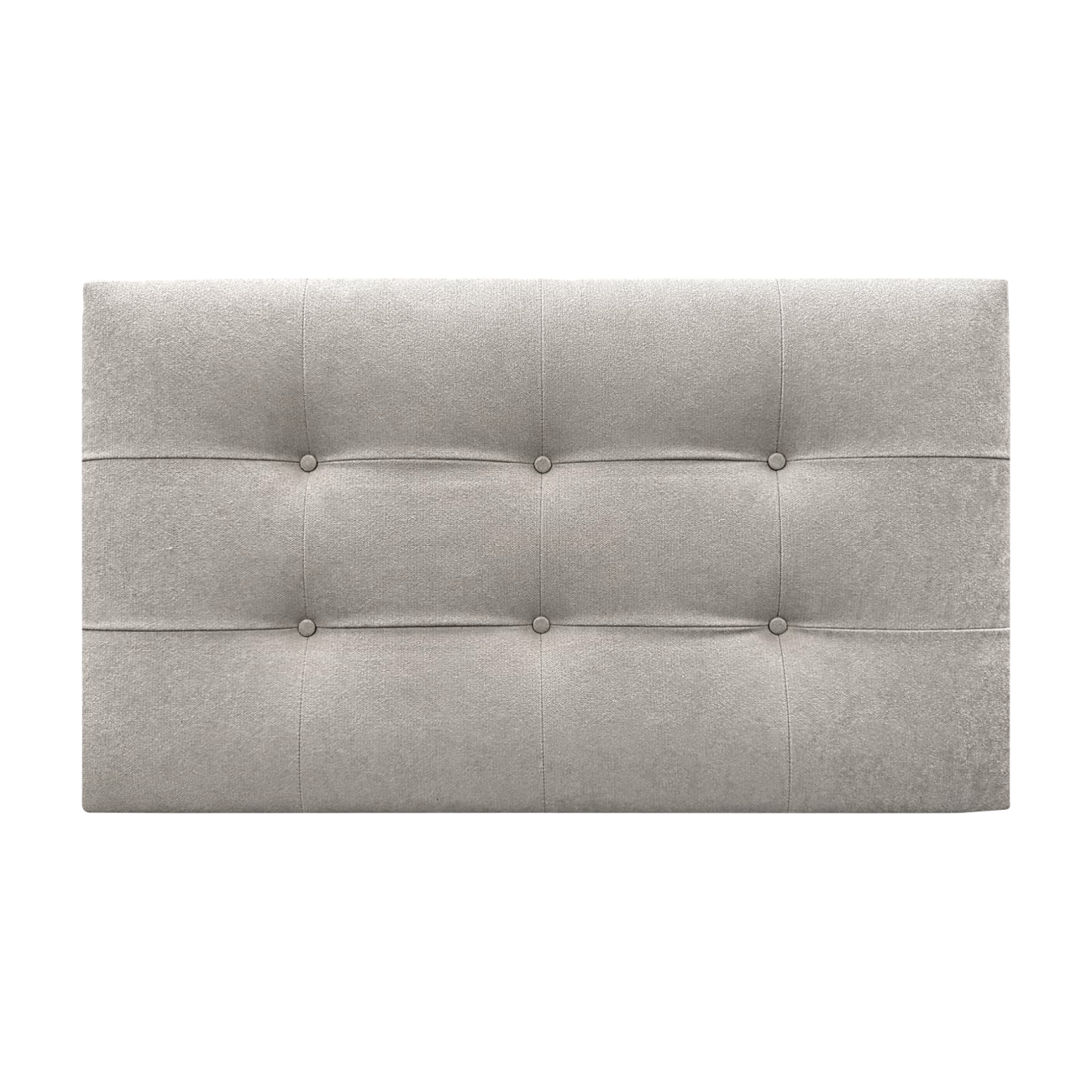 DECORQUALITY Cabecero Cama TEXAS BUTTON DELUXE largo tapizado tejido antimanchas Beige 150*125 Cm - 2