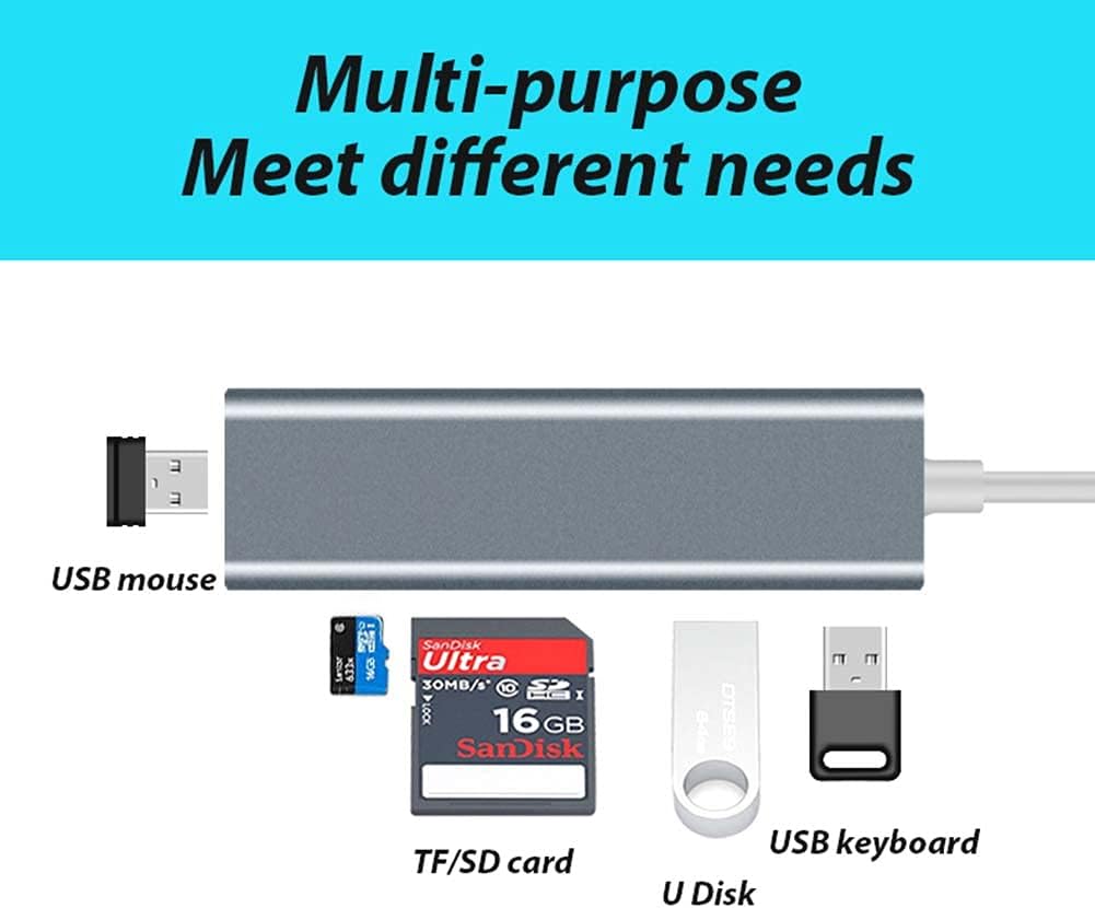 Acquista FONKEN Lettore di schede USB 3.0 TF Lettore di schede SD Adattatore per lettore di schede 2 in1 PC Laptop Lettore di schede di memoria intelligente Adattatore per pilota MicroSDXC in