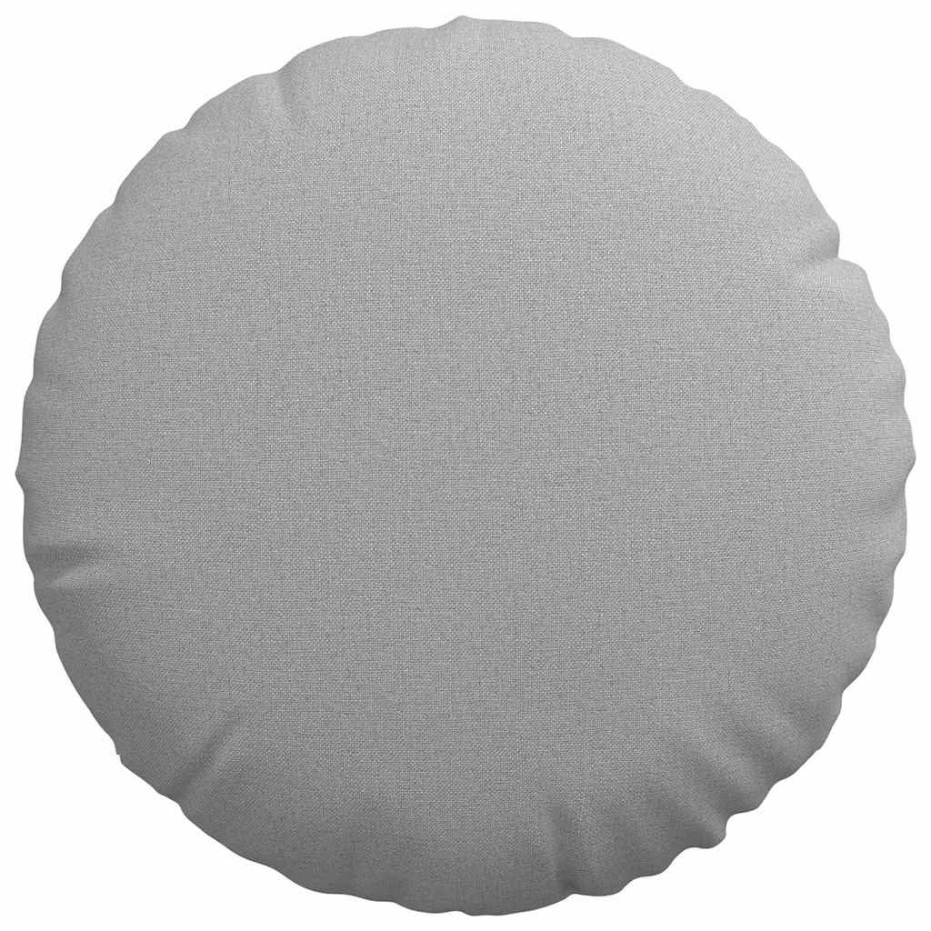 Cojines de asiento de 2 piezas, gris nube, Ø40 x 13 cm, tela - 6