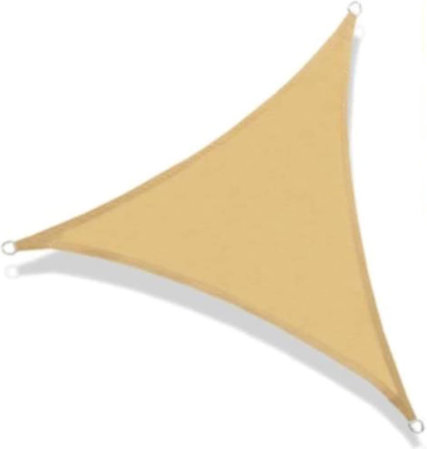 Żagiel przeciwsłoneczny trójkątny 4x4x4m, odporny na promieniowanie UV i oddychający, beżowy