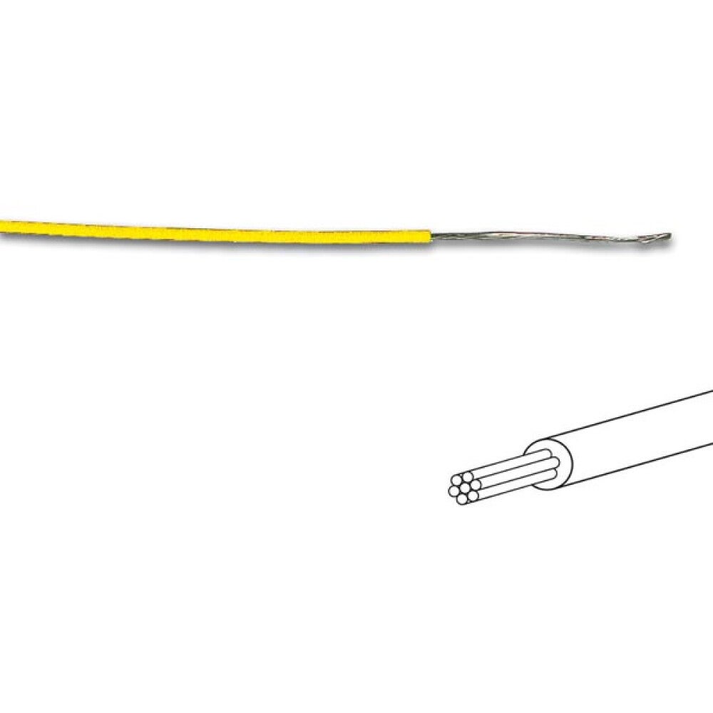 Velleman FIL DE CÂBLAGE - ø 1.4 mm - 0.2 mm² - MULTIBRIN - JAUNE ...
