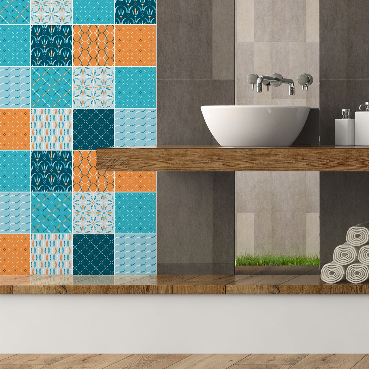 9 adesivo piastrelle scandinavo Minsk - Sticker adesivo - adesivi murali - 9stickers15x15cm - 3