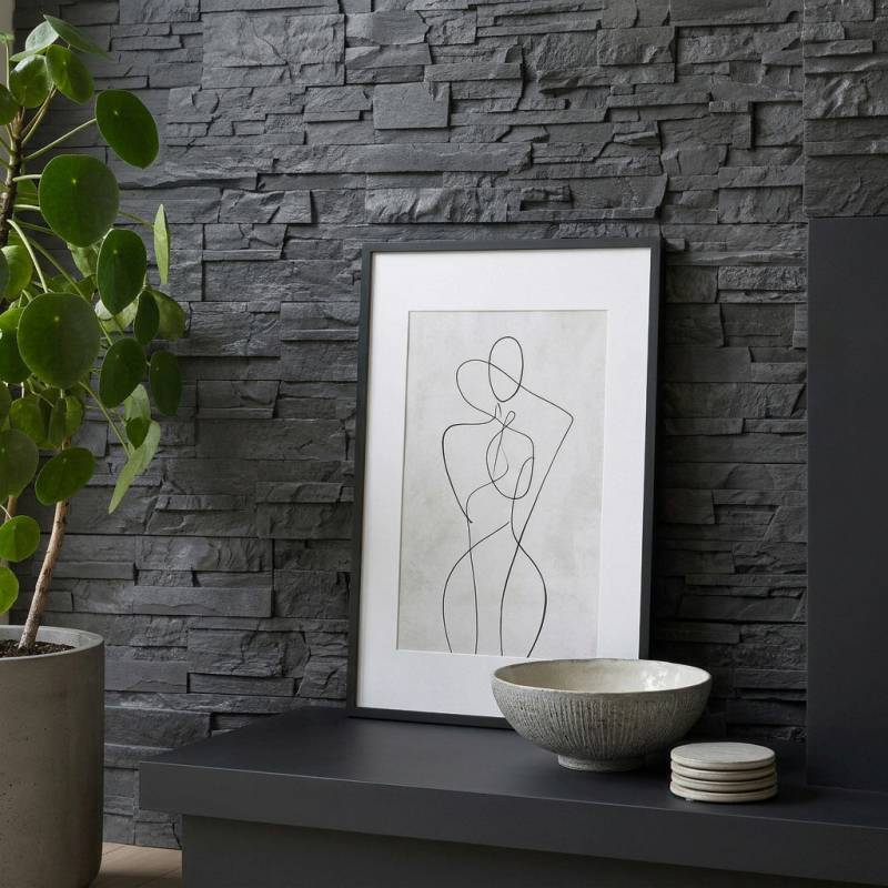 Parement imitation pierre graphite béton 0,52 m2 - 3