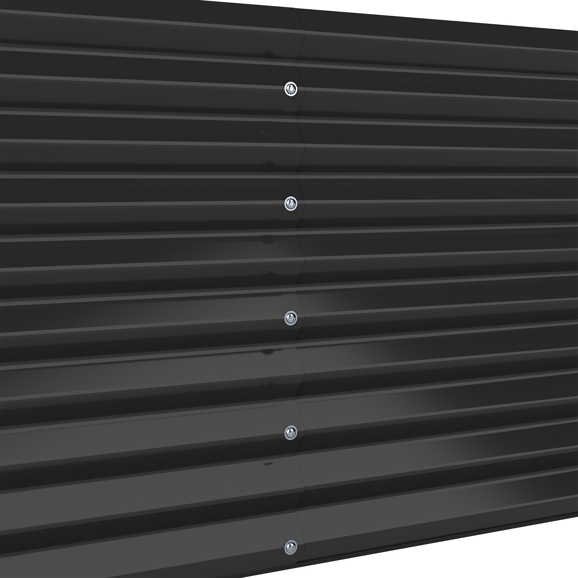 Lot de 2 Carré Potager de Jardin, 240x120x58 cm, Lit Jardinière surélevée, en Métal pour Jardin Forme carrée - 10