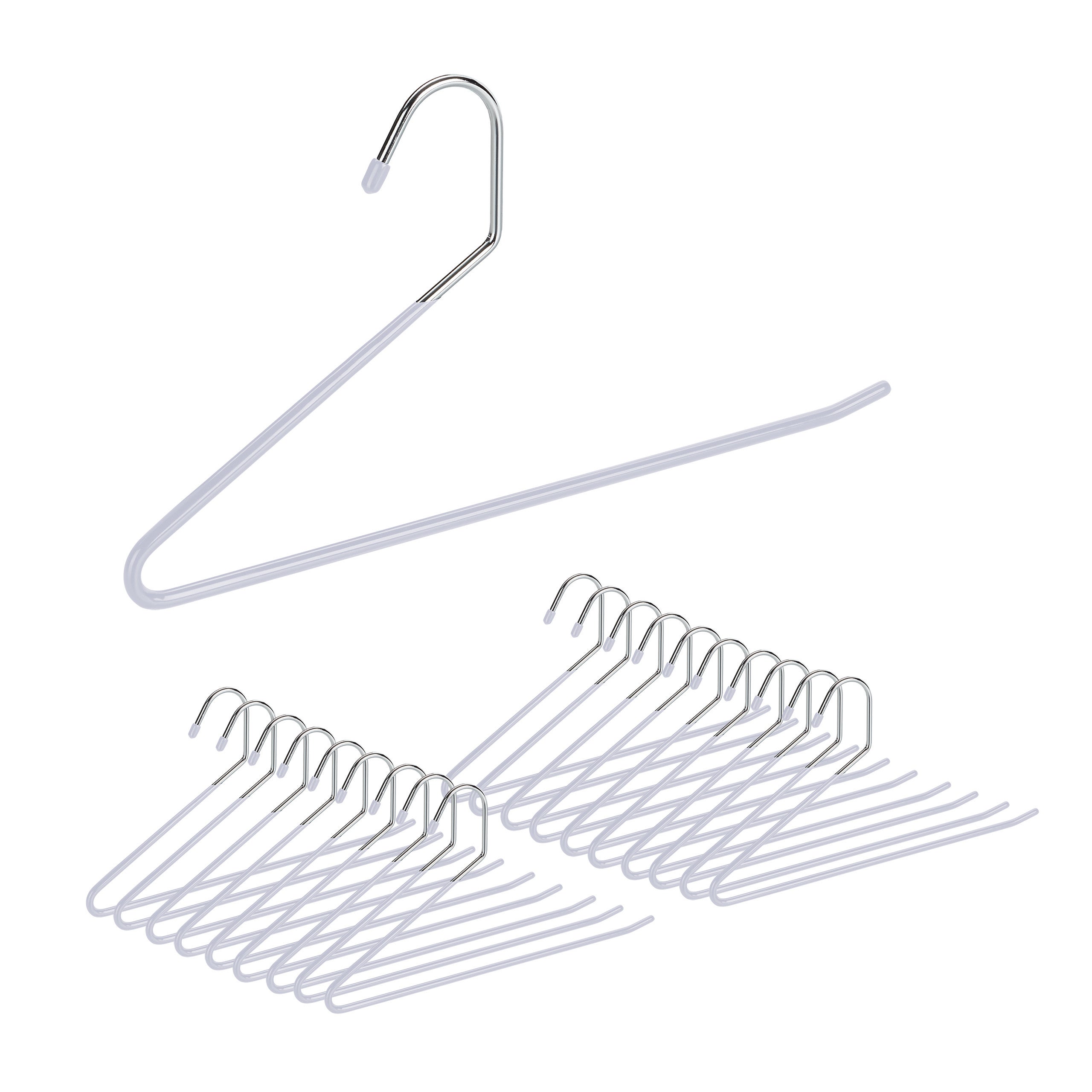 10Pcs Cintre Pantalon,Cintres Porte-Jupes, 30cm Cintres Pantalons Metal avec 2 Pinces antidérapants et réglables, Pantalons Crochet Pivotant à 360° pour Pantalons Suspendus,Chaussettes, Jupes (Noir