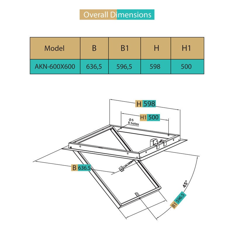 600x600 MM Trappe de Visite en Acier,Fabriquée Uniquement pour le Plafond,avec Corde de Sécurité,Fermeture Magnétique Premium,Installation Sécurisée - 2