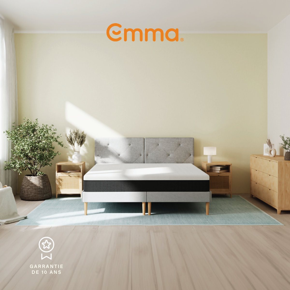 EMMA | Matelas Original Lite+ 160x200 cm | Ressorts + Mousse à Mémoire de Forme | Housse Plus Respirante| Confort 5 couches 22cm - 4