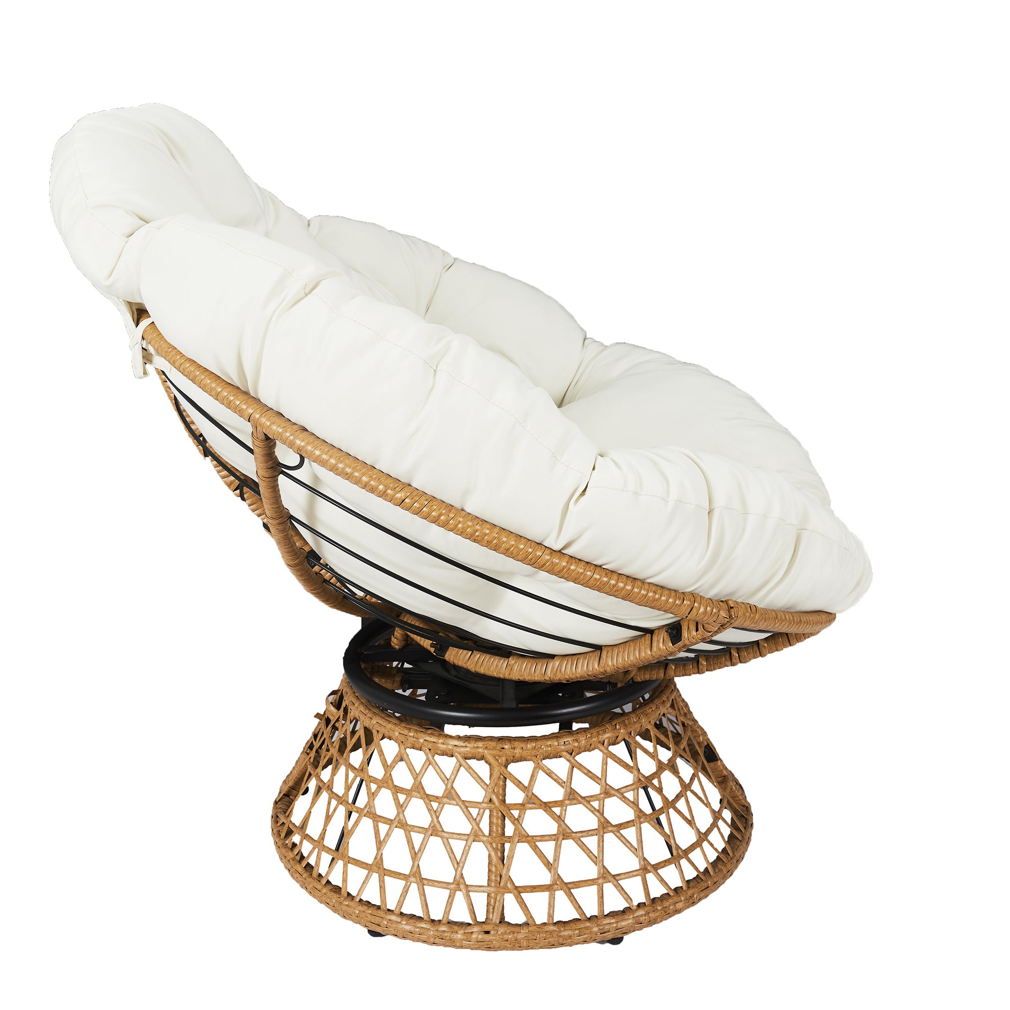 Fauteuil - Home Deco Factory - Cancun - Tressé - Marron Et Beige - 3