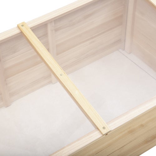 Châssis froid en bois pour serre et jardinière, 100 x 50 x 35 cm, sapin naturel, panneau de particules. - 7