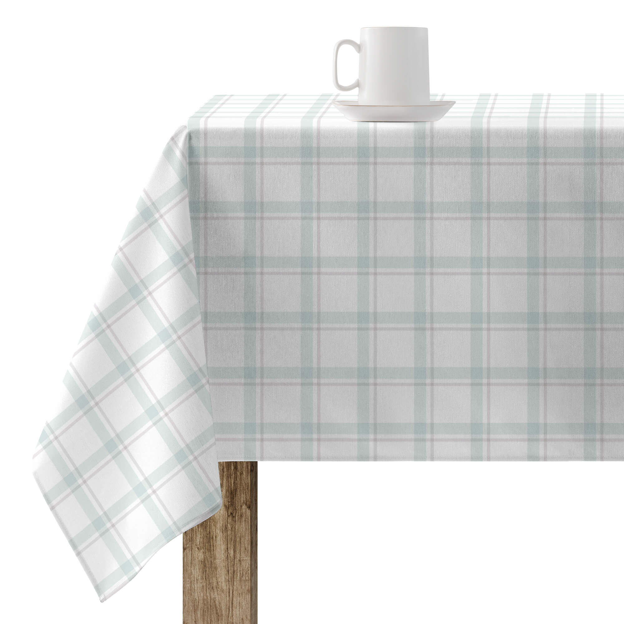 BIANCHERIAWEB Tovaglia Resinata Antimacchia Colorado – Made In Italy, 100% Cotone, Verde, 140x230 Cm (per 12 Persone)