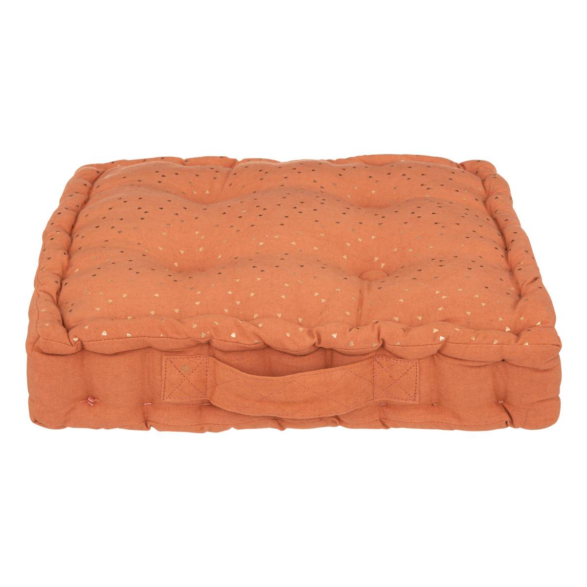 Coussin enfant Berlingot lune - coton - rose terracotta - 32x28 cm - Atmosphera créateur d