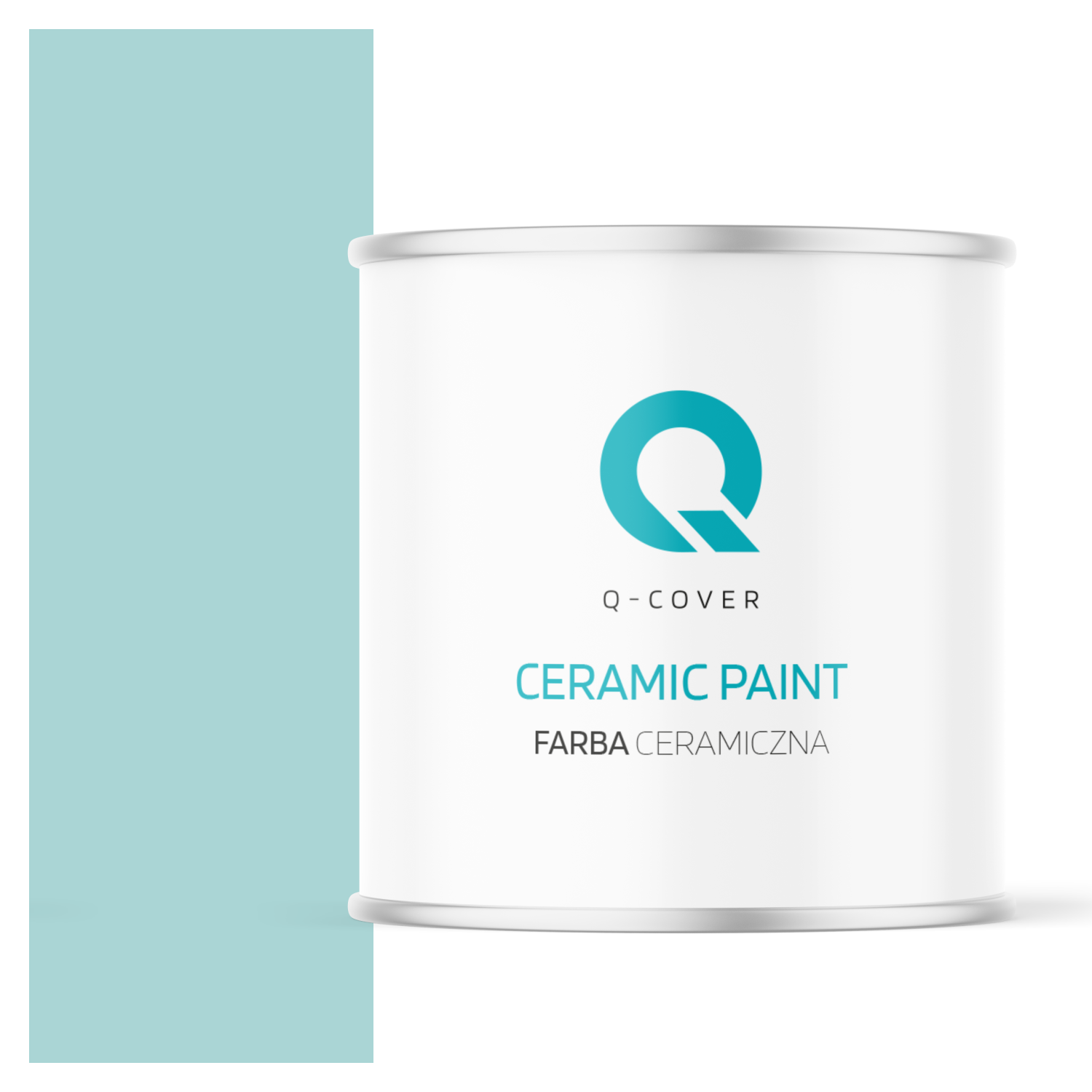 Farba Ceramiczna Do Ścian i Sufitów Q-Cover Turkusowy jasny H1462 Głęboki Mat 2L