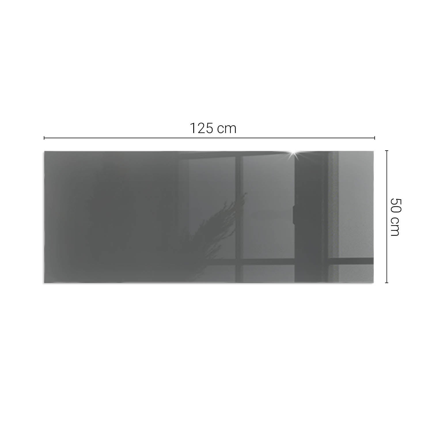 Szkło hartowane na podłogę pod kominek - 125x50 cm - Kolor Szaro-brązowy - TULUP - 2